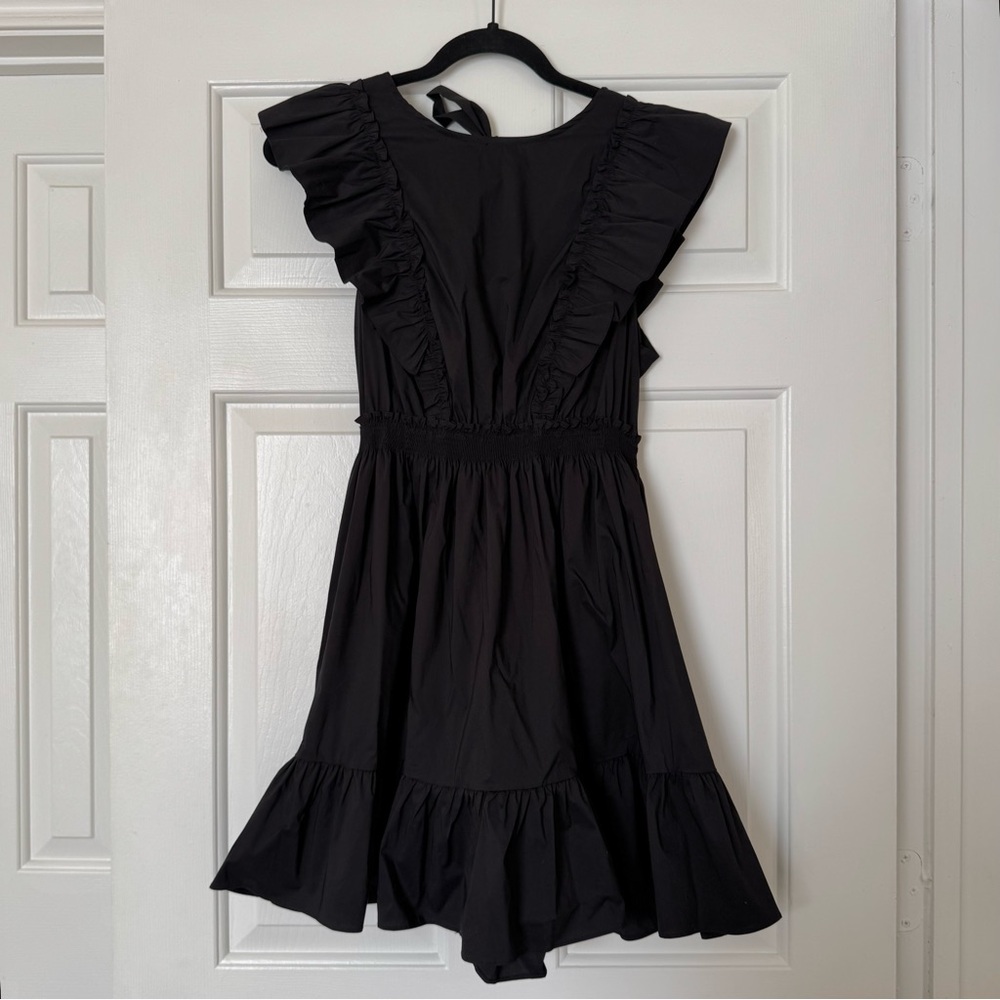 Strut & Bolt Black Ruffle Bow Dress